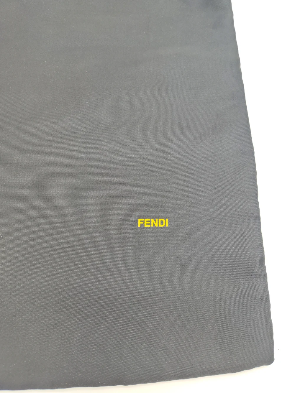FENDI Black Dust Bag XL Drawstring Storage Pouch Italy 14x14.5 Luxe EUC